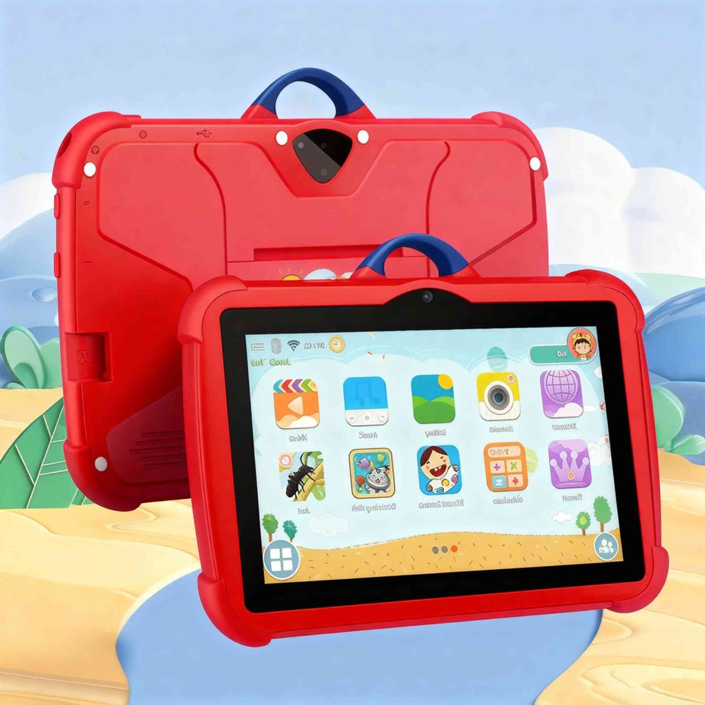 KartuSaugu™ Planšetinis Kompiuteris Vaikams su Mokomaisiais Žaidimais, Tėvų Kontrole, Smūgiams Atsparia Konstrukcija ir Daugiau